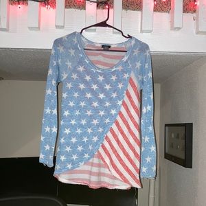 Red white and blue sweater